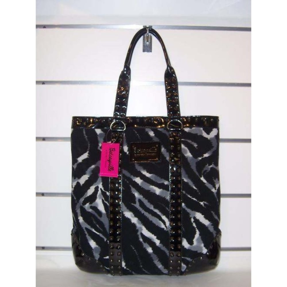 Betseyville Grey  North / South    Tote  Handbag  NWT  Cat's Meow